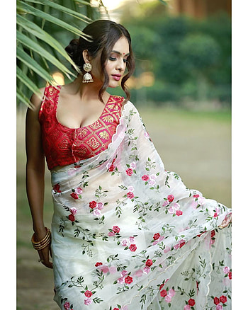 Neha Malik, green, petal HD phone wallpaper