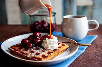 Homemade waffle recipe, Breakfast favorite, Golden and crispy, Easy and delicious HD wallpaper