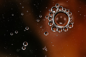 Bubbles, Macro, Close-Up, Liquid HD wallpaper