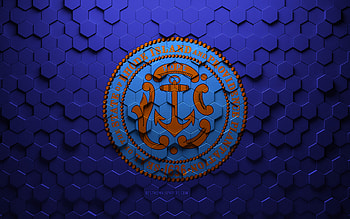 Flag of Providence, Rhode Island, honeycomb art, Providence hexagons flag, Providence, 3d hexagons art, Providence flag HD wallpaper