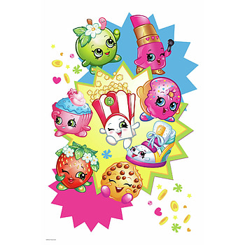 RoomMates Shopkins Burst Peel and Stick Giant Wall Decals - Walmart.com HD phone wallpaper