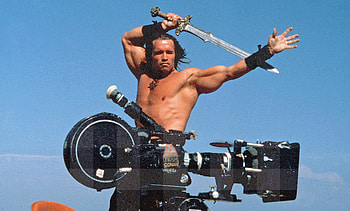 Conan the Barbarian, Arnold Schwarzenegger, Film's anniversary, Path to fame HD wallpaper