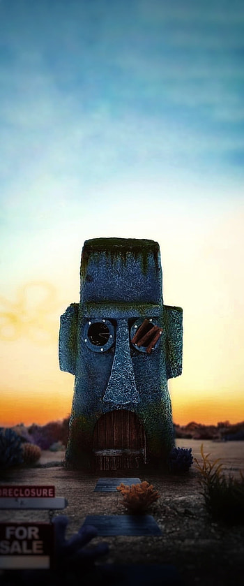 Squid home, nostalgia, old toon, dark, spongebob HD phone wallpaper