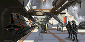 Starfield Train Station, video game, Starfield HD wallpaper
