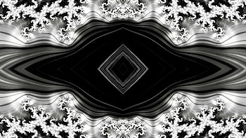 Trippy Psychedelic Fractal, trippy, psychedelic, aesthetic, white, black, Abstract, fractal, abstract black HD wallpaper