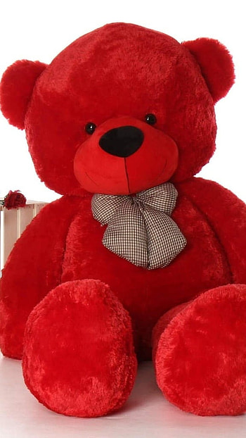 Cute Teddy, Big, Red, Teddy Bear HD phone wallpaper
