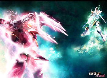 Lancelot vs Guren, friend, fight, enemy HD wallpaper