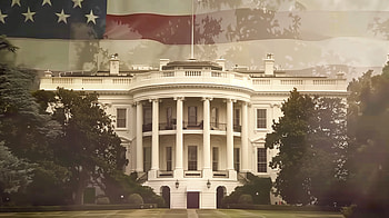 American Essence: White House & Flag, White House, flag, American, american flag HD wallpaper