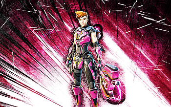 Reese, grunge art, Fortnite Battle Royale, Fortnite characters, purple abstract rays, Reese Skin, Fortnite, Reese Fortnite HD wallpaper