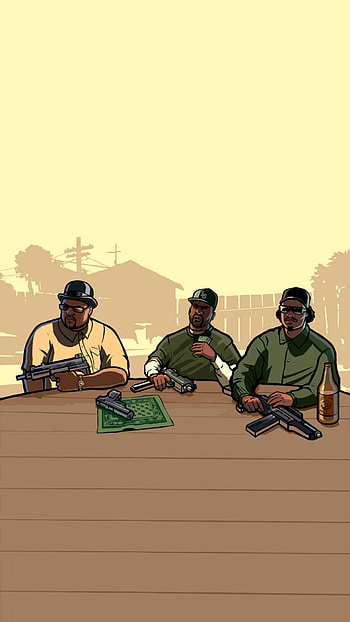 Gta San Andreas WP V9, ryder, cj, smoke HD phone wallpaper