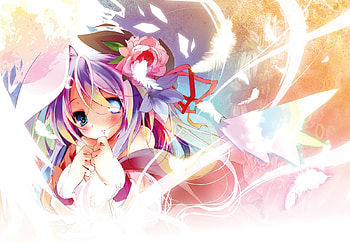 Inaba, reisen udongein inaba, feathers, anime, animal ears, touhou, flowers HD wallpaper