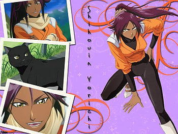 Yoruichi Shihoin, bleach, cat, anime, yoruichi HD wallpaper