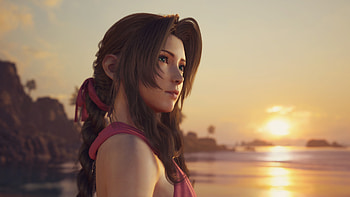 Aerith at Costa Del Sol, Final Fantasy VII Rebirth, Aerith Gainsborough, video game HD wallpaper