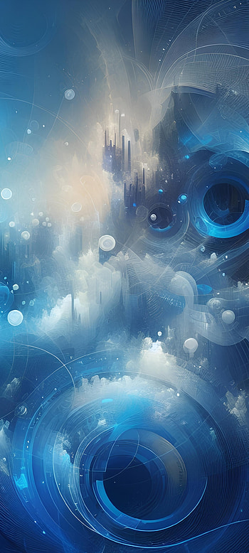 Abstract futuristic cityscape with swirling patterns, futuristic, cityscape, Abstract, swirl, pattern HD phone wallpaper