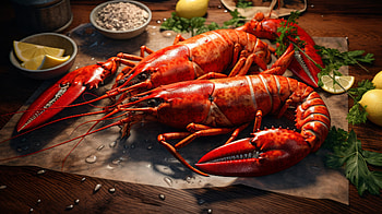 Fresh Lobster Seafood Feast, lobster, food, seafood HD wallpaper