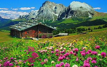 Mountain house, Colorful landscape, Scenic views, Nature's masterpiece HD wallpaper