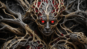 Tree Monster, tree, monster, flower, scary, forest HD wallpaper