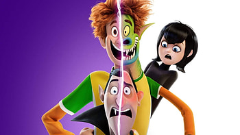 Mavis Dracula Griffin Ericka Van Helsing Blobby Dennis Wayne Wanda Hotel Transylvania Transformania HD wallpaper