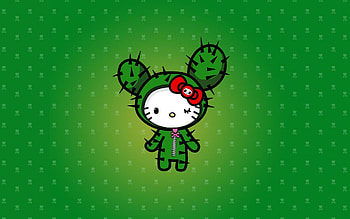 Vector, Cat, Kitty, Cactus HD wallpaper