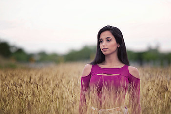 Black Hairs Brown Depth Of Field, girls, model, depth-of-field HD wallpaper