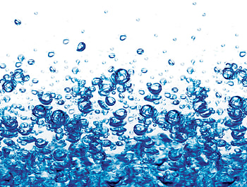 bubbles, blue, water HD wallpaper
