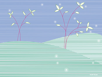 Fireflies, night, trees, hills HD wallpaper
