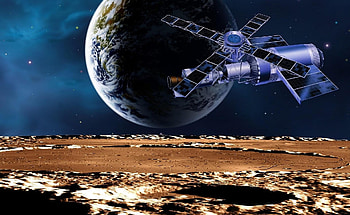Universe, Stars, Moon, Land, Earth, Station HD wallpaper