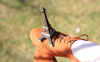 Grass, Eiffel Tower, Miscellanea, Miscellaneous, Footwear, Laces, Shoelaces, Leg HD wallpaper