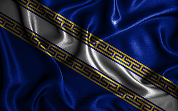 Champagne flag, , silk wavy flags, french provinces, Flag of Champagne, fabric flags, Day of Champagne, 3D art, Champagne, Europe, Provinces of France, Champagne 3D flag, France HD wallpaper