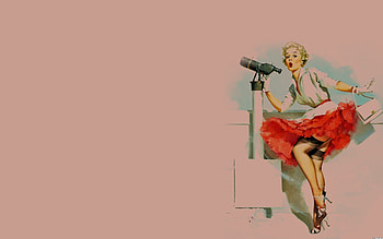 pin-up girl HD wallpaper