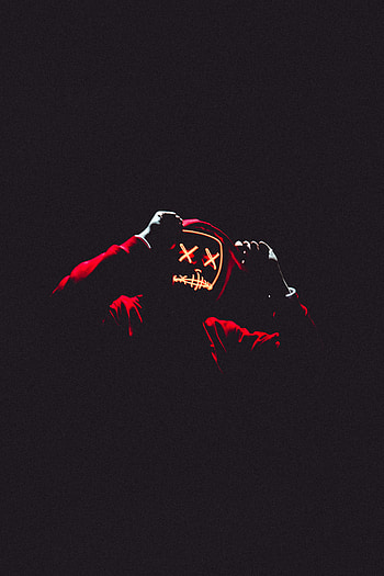 Dark, Silhouette, Mask, Lonely, Alone, Anonymous, Hood HD phone wallpaper