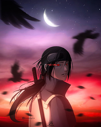 Itachi Uchiha, sky, sasuke uchiha, shinobi, raven, edo itachi, itachi anbu, naruto shippuden, cloud, uchiha clan, naruto anime HD phone wallpaper