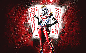 Fortnite Queen Of Hearts Skin, Fortnite, main characters, red stone background, Queen Of Hearts, Fortnite skins, Queen Of Hearts Skin, Queen Of Hearts Fortnite, Fortnite characters HD wallpaper