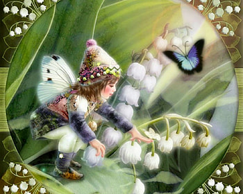 Butterfly Fairy, fairy, butterfly, fantasy, flowers, girl HD wallpaper