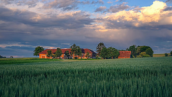 Farmhouse, Farms HD wallpaper