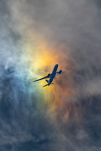 Sky, Clouds, Miscellanea, Miscellaneous, Flight, Plane, Airplane, Shroud HD phone wallpaper