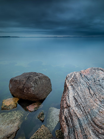 Nature, Water, Stones, Horizon, Stone HD phone wallpaper