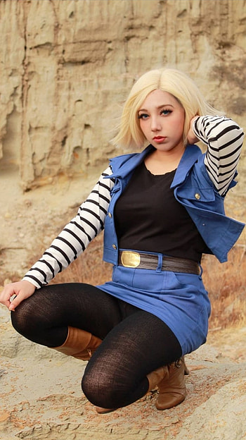 Android 18 Cosplay, flash graphy, joint HD phone wallpaper