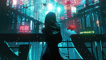Mesmerized Neon Lights Girl Scifi , scifi, neon, artist, artwork, digital-art HD wallpaper