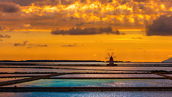 Saline Of The Laguna Marsala, world, italy, nature, evening, sunset HD wallpaper