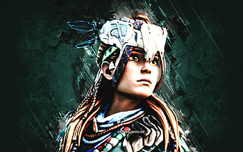 Fortnite Ice Hunter Aloy Skin, Fortnite, main characters, blue stone background, Ice Hunter Aloy, Fortnite skins, Ice Hunter Aloy Skin, Ice Hunter Aloy Fortnite, Fortnite characters HD wallpaper