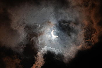 Nature, Sky, Clouds, Moon, Dark, Glow HD wallpaper