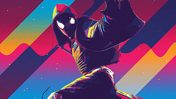 Your Friendly Neighborhood Spiderman, spiderman-into-the-spider-verse, spiderman, superheroes, artwork, artist, digital-art, behance HD wallpaper