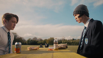 Heartstopper series, Kit Connor drinking Fanta orange, Nick Nelson, Episode 8 HD wallpaper