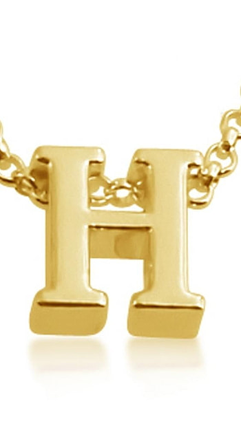 H Name, Golden Locket HD phone wallpaper