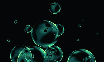 Abstract, Bubbles, Transparent, Dark Background, Round HD wallpaper