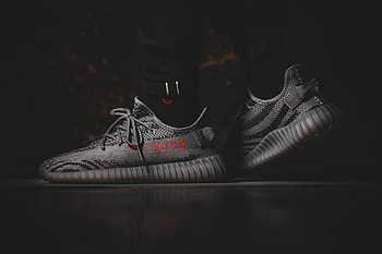 Yeezy, Bold orange Yeezy Boost, Exclusive raffle, Ethereal visuals HD wallpaper