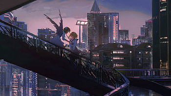 Luminous Corridor, anime-girl, anime, artist, artwork, digital-art HD wallpaper