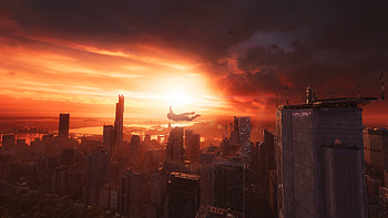 Peter in Sunset, video game, Marvel's Spider-Man 2 HD wallpaper
