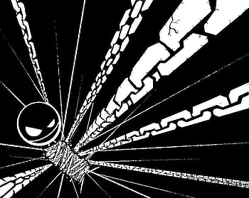 Loosing Control, white, black, anime, man, chains HD wallpaper